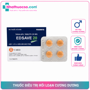 Edsave 20mg - Hộp 1 vỉ x 4 viên - Thuốc cường dương