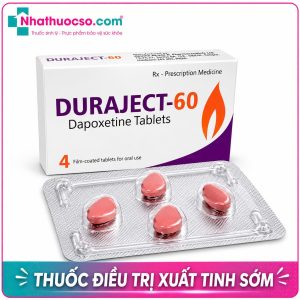 Duraject 60 hộp 1 vỉ x 4 viên thuốc điều trị xuất tinh sớm